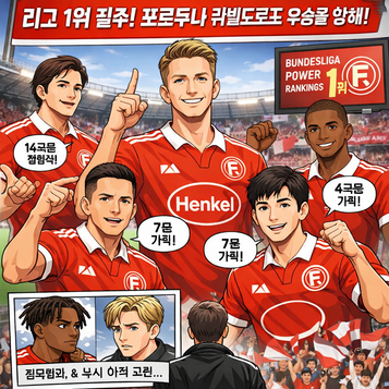 포르투나 뒤셀도르프, 리그우승을 향해 질주중